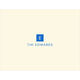 Square Initial Folded Note Cards - Raised Ink Image 5 of 5